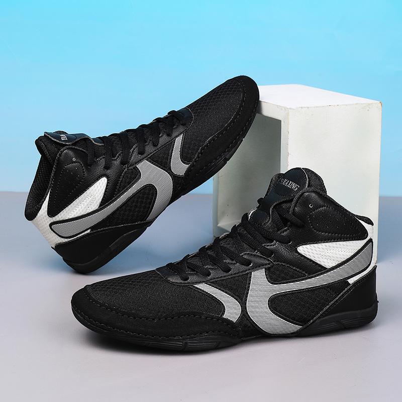 2025 Hot Selling Professional Rebound Wrestling Shoes Competitive Comfortable Boxing Shoes Foot Protecting Outdoor Sports Shoes