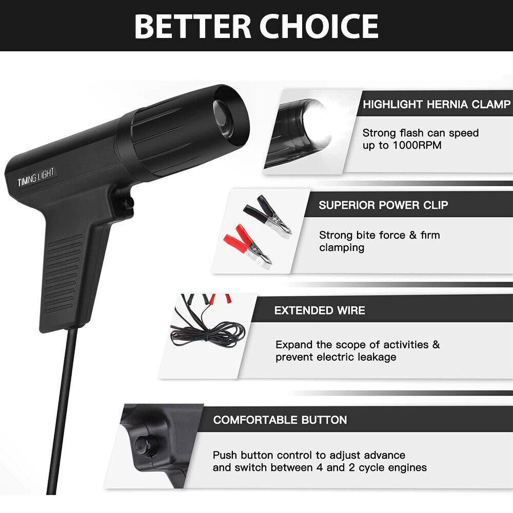 12V Car Ignition Timing Tools Petrol Auto Engine Starter Start Tester Motorcycle Test Diagnostic Strobe Lamp Inductive