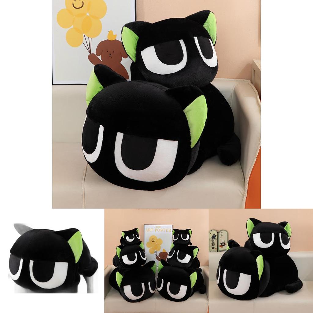 The Legend Of Hei Black Cat Plush Toy Large Cute Cat Pillow Gift For Kids And Adults
