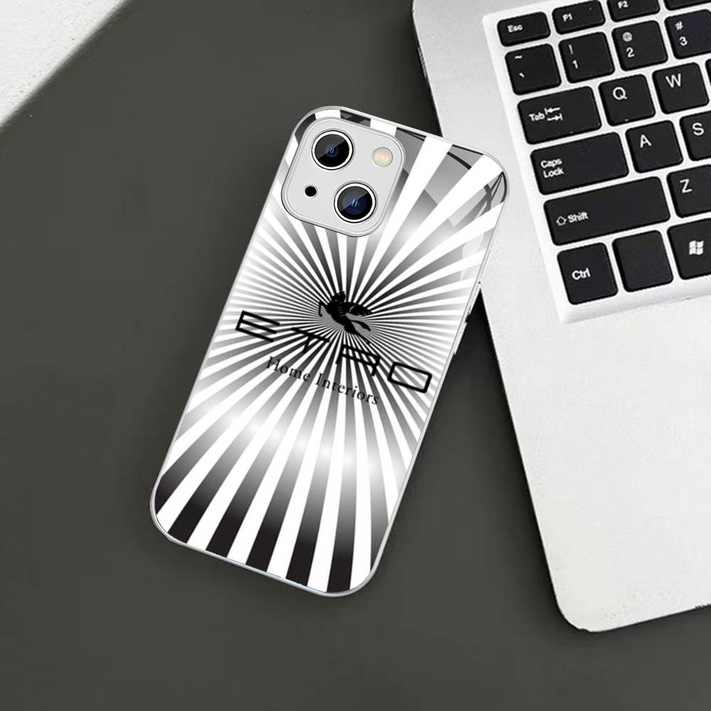 Luxuxy E-ETRO Logo Tempered Glass For Iphone 14 13 12 11 Pro Mini XS MAX 14Plus X XS XR Cover