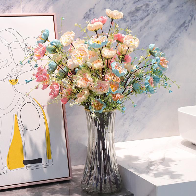 

Легкий роскошный высококачественный искусственный цветок, украшение из рододендрона, искусственный цветок, гостиная, обеденный стол, украшение из сухоцветов, украшение для дома 8 branches