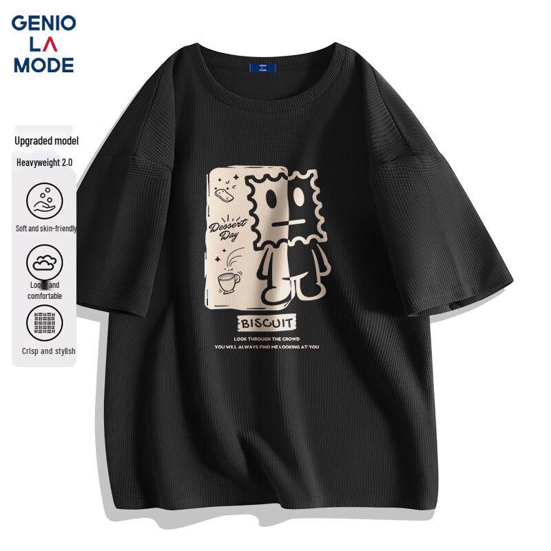 

Men s Waffle Knit Printed Short Sleeve T-Shirt M