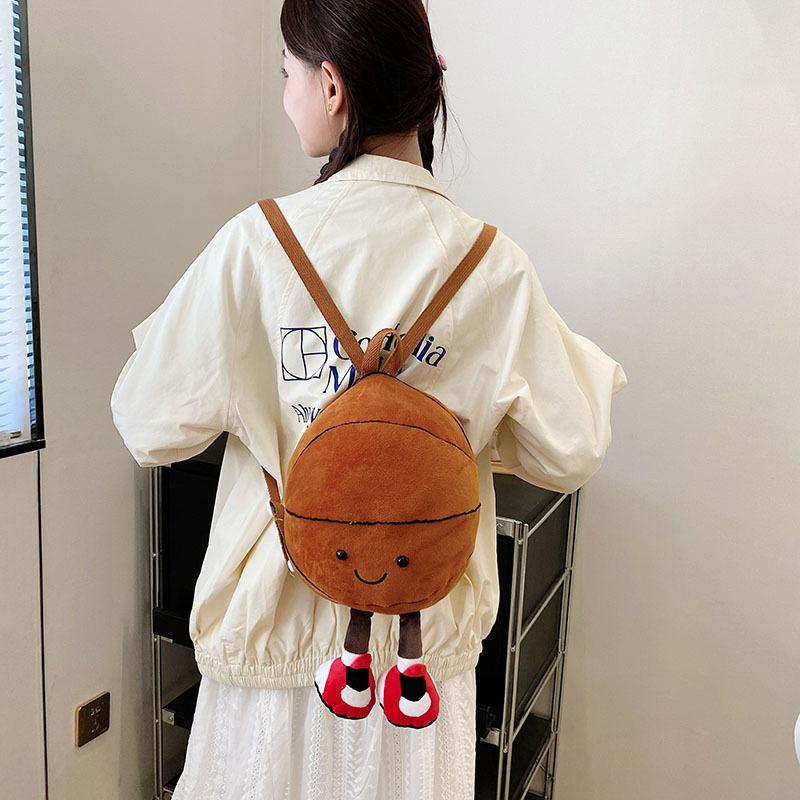 Cute In Style Basketball Football Fun British Doll Backpack Birthday Gift Kindergarten Primary School Raw Plush