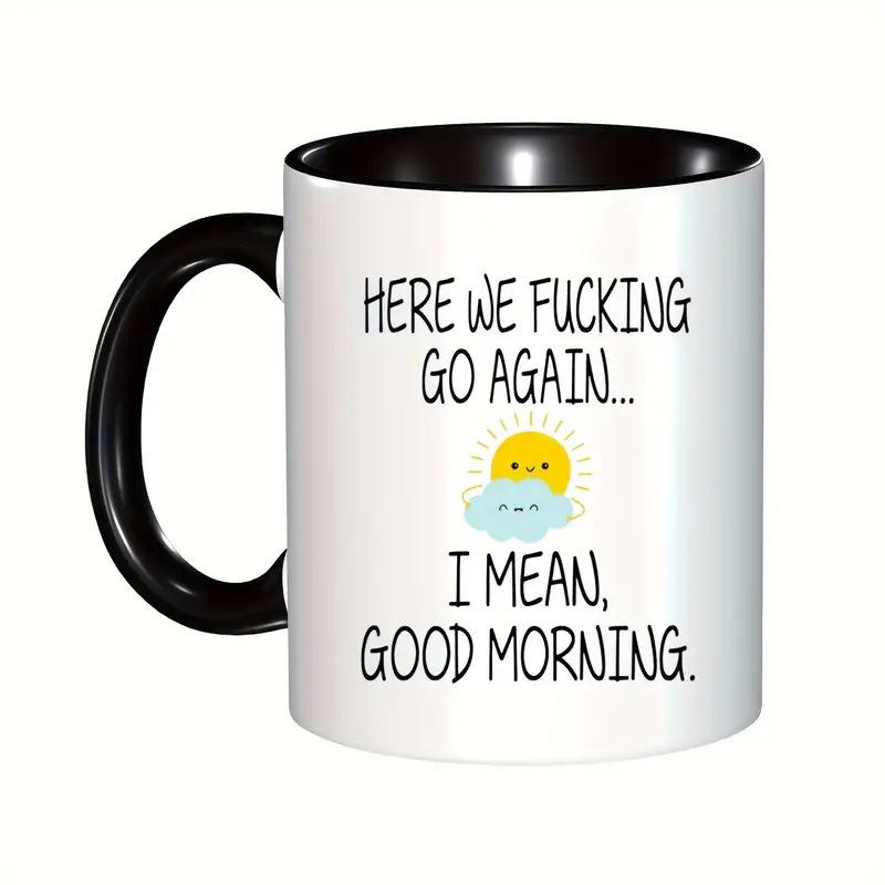 

Вот опять Доброе утро Керамическая кофейная кружка Чайная кружка для воды Кружка большой вместимости 301-400ml