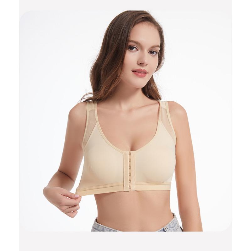 Plus Size Front Closure Breathable Sports Bra For Fitness Women