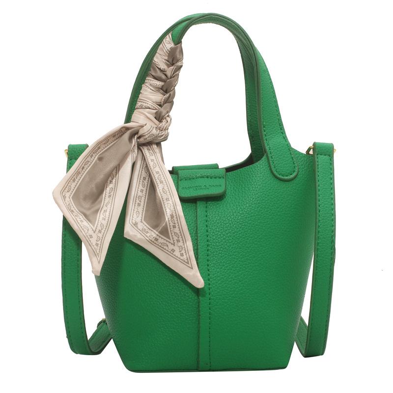 High-end Small Bag Women's New Fashion Versatile Vegetable Basket Portable Bucket Bag Messenger Bag