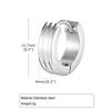 Small Huggie Hoop Earrings for Men Boys,Waterproof Stainless Steel Earring 4mm Width,Simple Punk Jewelry Gift