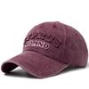 Unisex ISLAND Letter Patch Washed Baseball Cap Spring Autumn Outdoor Adjustable Sunscreen Hat