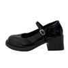 French Retro Mary Jane Shoes Women's 2025 New Autumn Round Head Thick Heel Single Shoes with Skirt Light Mouth Versatile Small Leather Shoes
