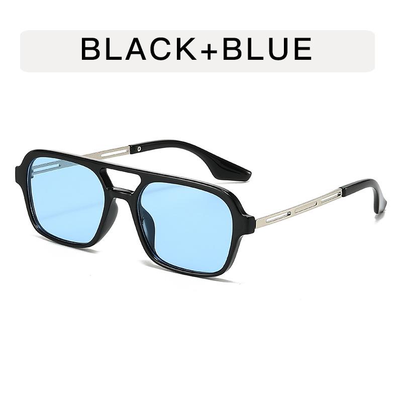 European American Style Men's Sunglasses Square Shape Double Bridge Sun Glasses for Women Vintage Classic Female Glasses