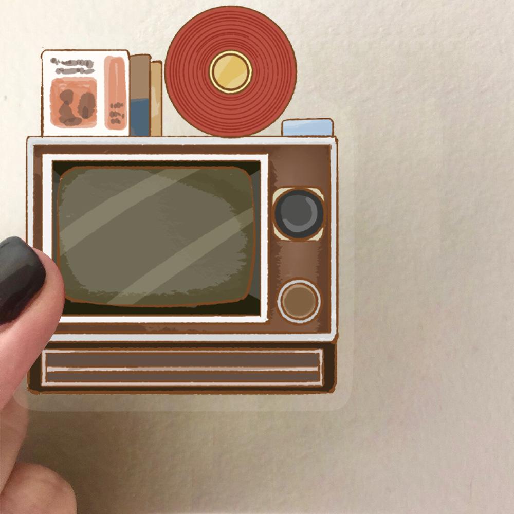 50 Sachets d'Autocollants Transparents Alley, PET Transparent Imperméable Décoratif Manuel Guitare Cahier