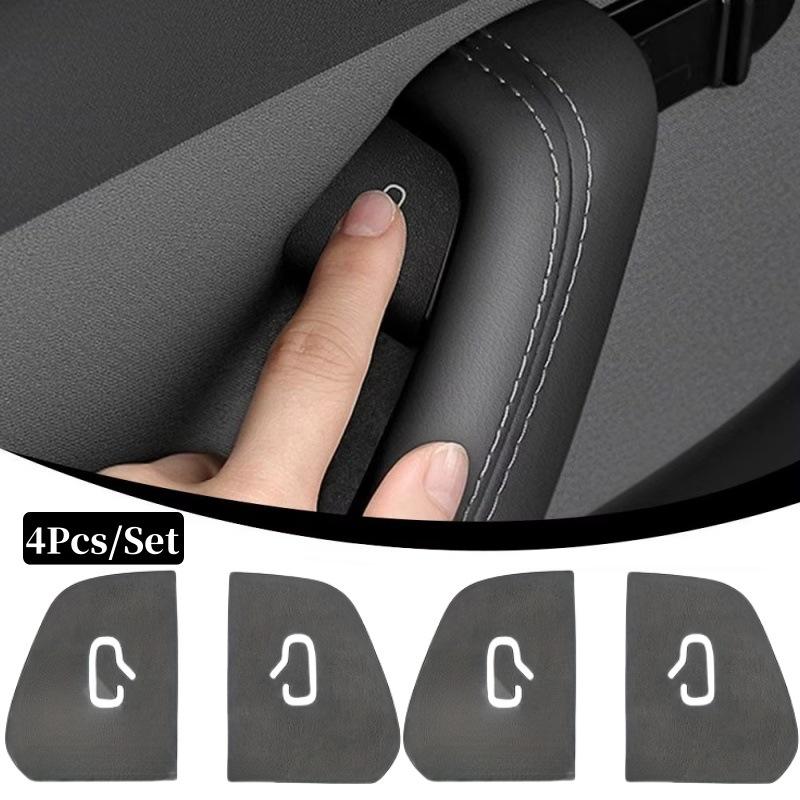 Durable Door Button Stickers for Tesla Model 3/Y Suede Switch Protection
