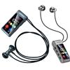 Neckband Clip Bluetooth Earphones IPX4 Sweatproof Clear Call Headset with Digital Display for Daily Commute