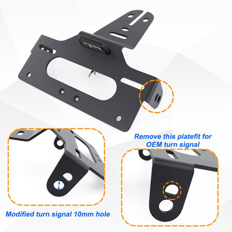 License Plate Holder For Royal Enfield Meteor 350 2024 2025 2026 Motorcycle Rear Tail Tidy Fender Eliminator