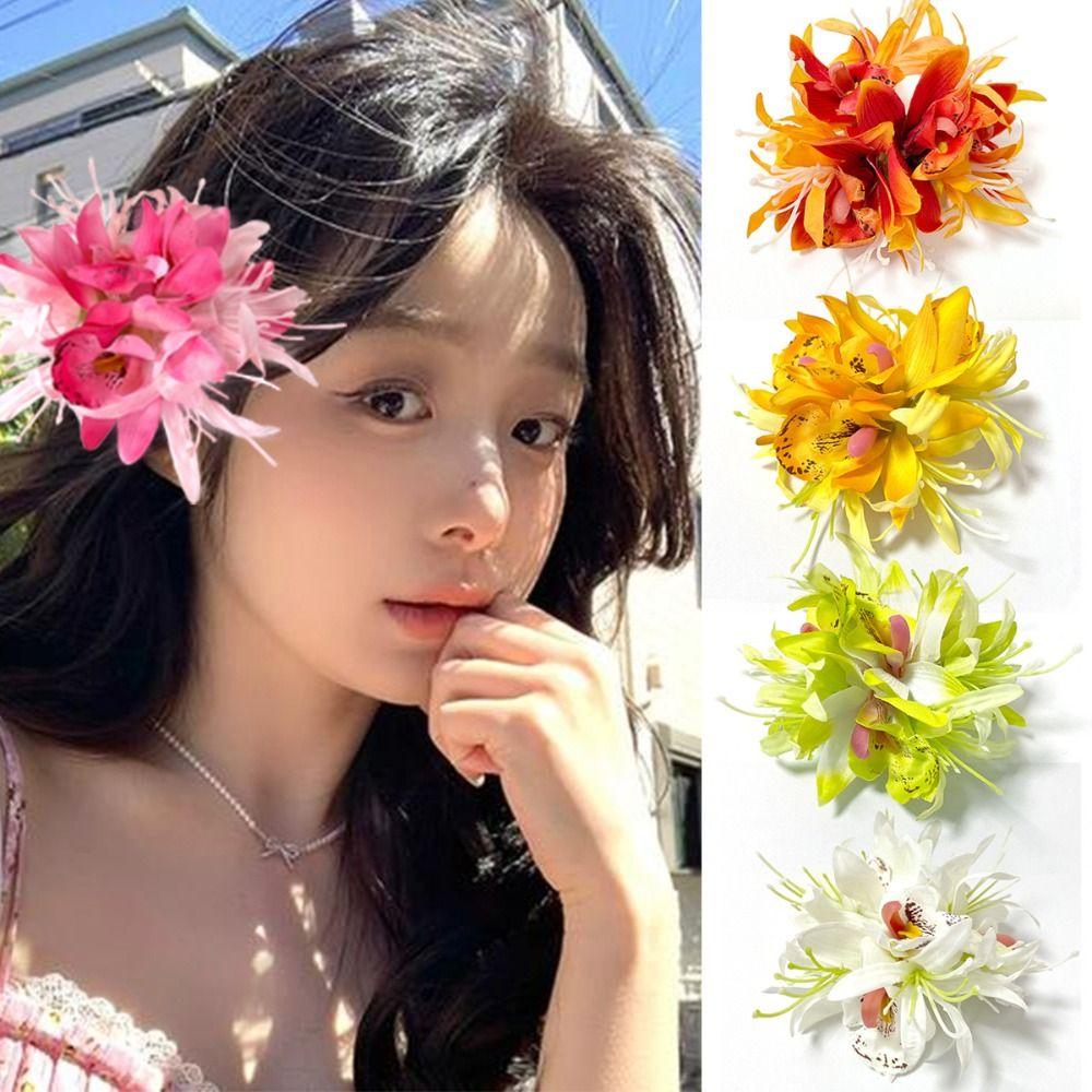 Elegante Blume Haarklammer 3D Exquisite Florale Haarklammer Stoff Frisch und Süß Seitenhaarklammer Für Hochzeiten Partys und Tägliches Tragen