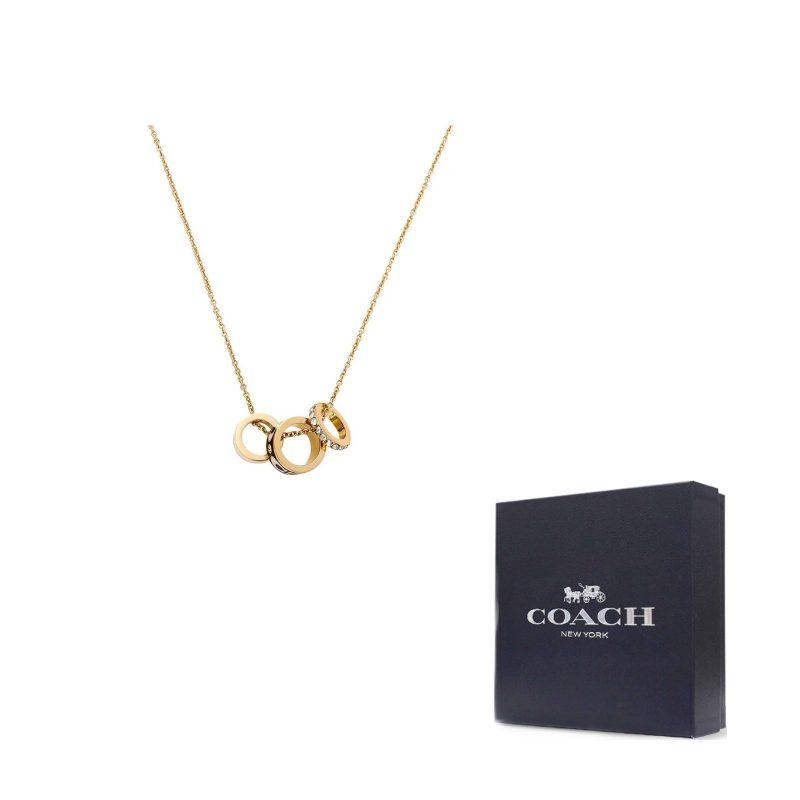 COACH Glass Enamel Brass Necklaces Women's CI905-CD