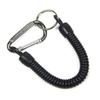 Spring Coil Retractable Keychain Anti-Lost Stretchy Wrist Strap Safety Lanyard with Durable Carabiner for Outdoor Trips Work Daily Use