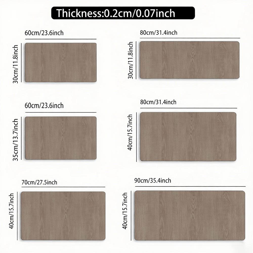 Wood Textured Mouse Pad Large Size Rubber Base Anti-slip PC Desk Accessories Mousepad for Office & Gamer Keyboard Mats Decor Mat