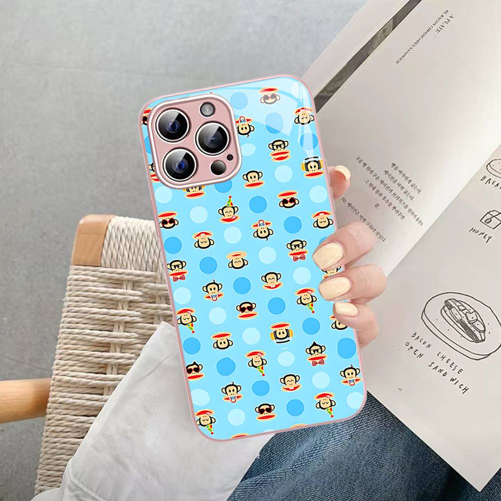 Classic P-Paul F-Frank Logo Tempered Glass For Iphone 14 13 12 11 Pro Mini XS MAX 14Plus X XS XR Cover