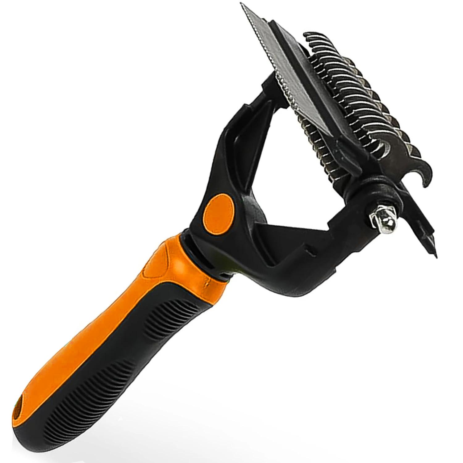 

3 in 1 Cat Comb Brushes Dogs Grooming Shedding Supplies Dog Hair Remover Pet Deshedding Brush Pet Fur Knot Cutter Puppy помаранчевий