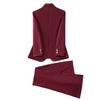 Women's Red Suit Jacket – Spring/Autumn Professional Formal Wear – Elegant Host Annual Meeting Attire – High-End Workwear Set