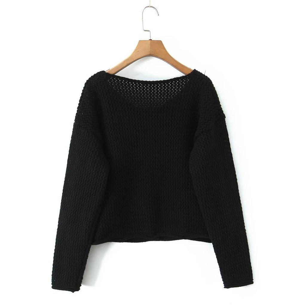2025 Autumn Women's Chunky Knit Cardigan Sweater with Metal Buttons
