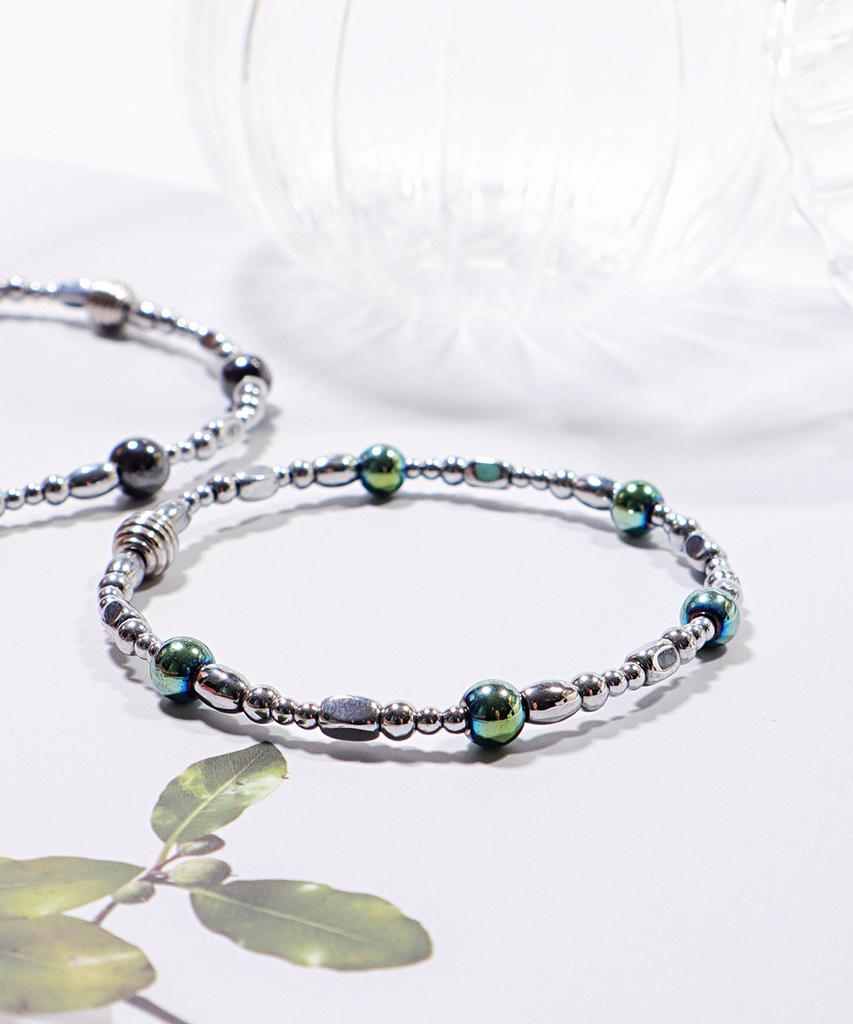 Polalita Ball Point Hematite Bracelet (Plt-Br-137_Gn)