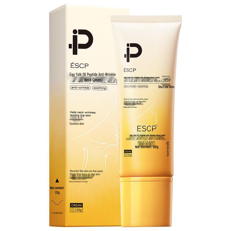 ESCP Yolk Oil Peptide Anti-Wrinkle Neck Cream 120g: Moisturizing, Hydrating, Firming, and Soothing Anti-Wrinkle Formula. One Bottle of 120g