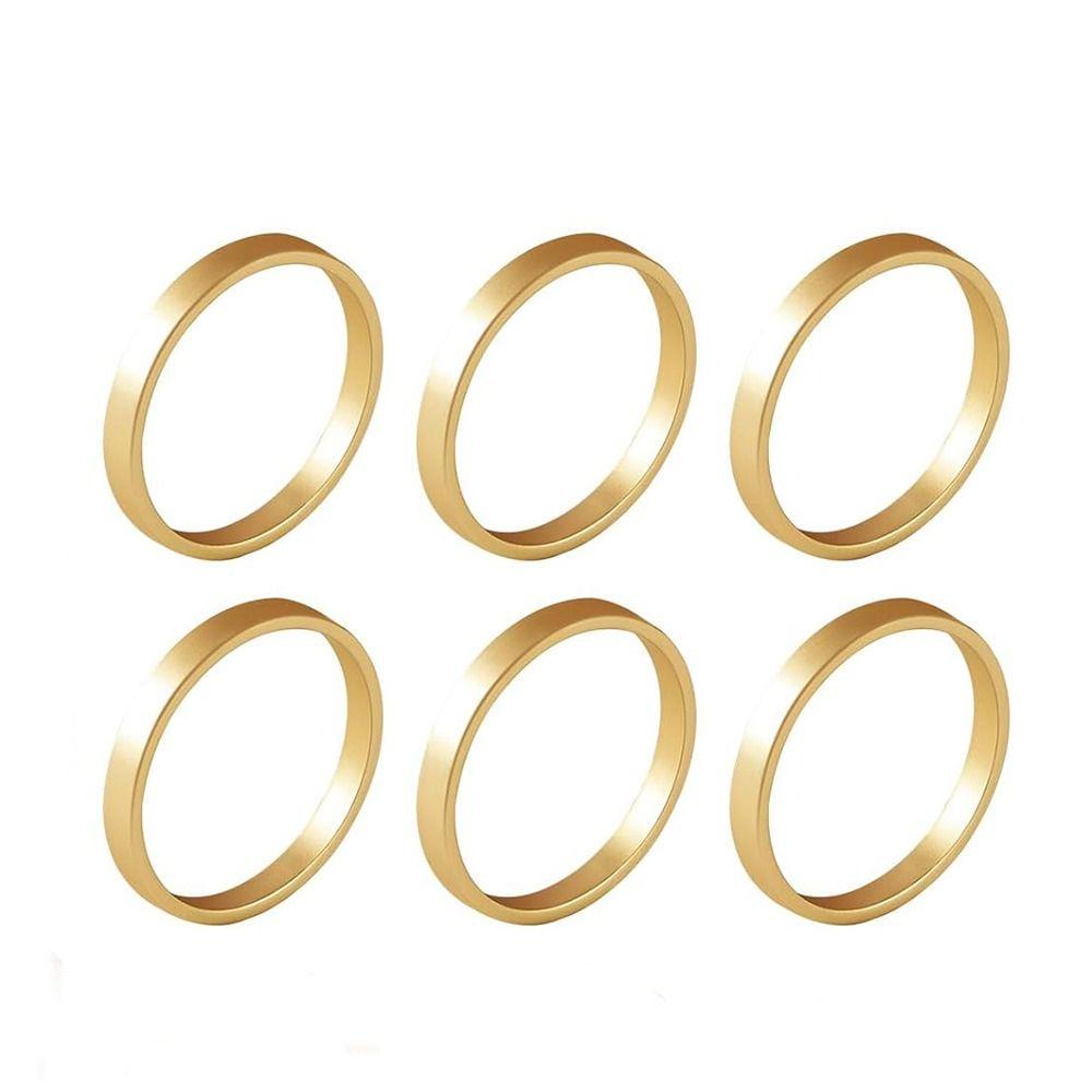 Roundness Gold Rose Gold Metal Napkin Holder Napkin Rings  for Wedding Banquet Valentines Easter