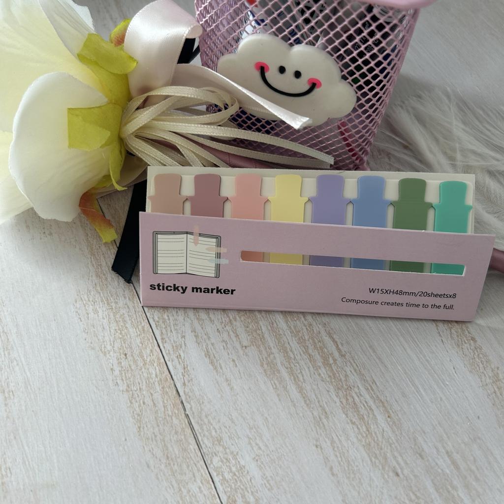 160-1280 Sheets Index Sticker Transparent Colorful Sticky Note Pads Memo Pad Office School Stationery Self-Adhesive Stickers