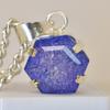 Sterling Silver CERTIFIED Natural Purple Fancy 30.45 Ct Tanzanite Gems Pendant MY.PD-176-NS