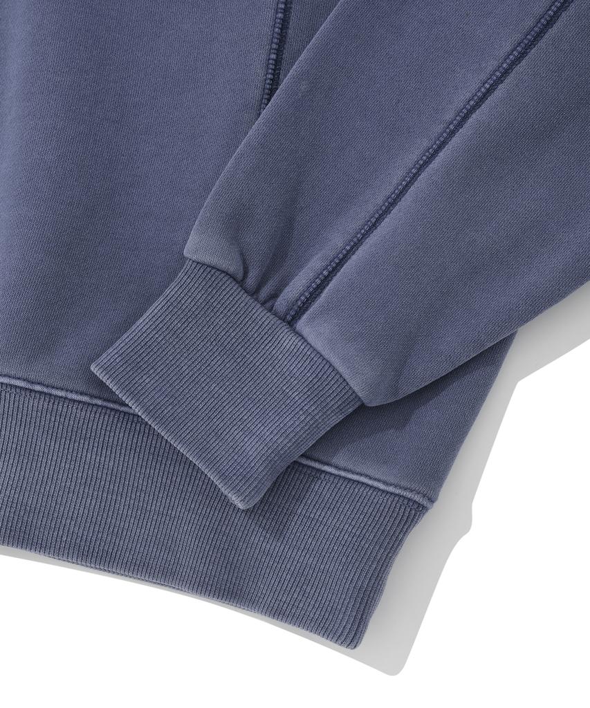 FALLETT [Fallettxlee] Pigment Topstitch Sweatshirt Blue