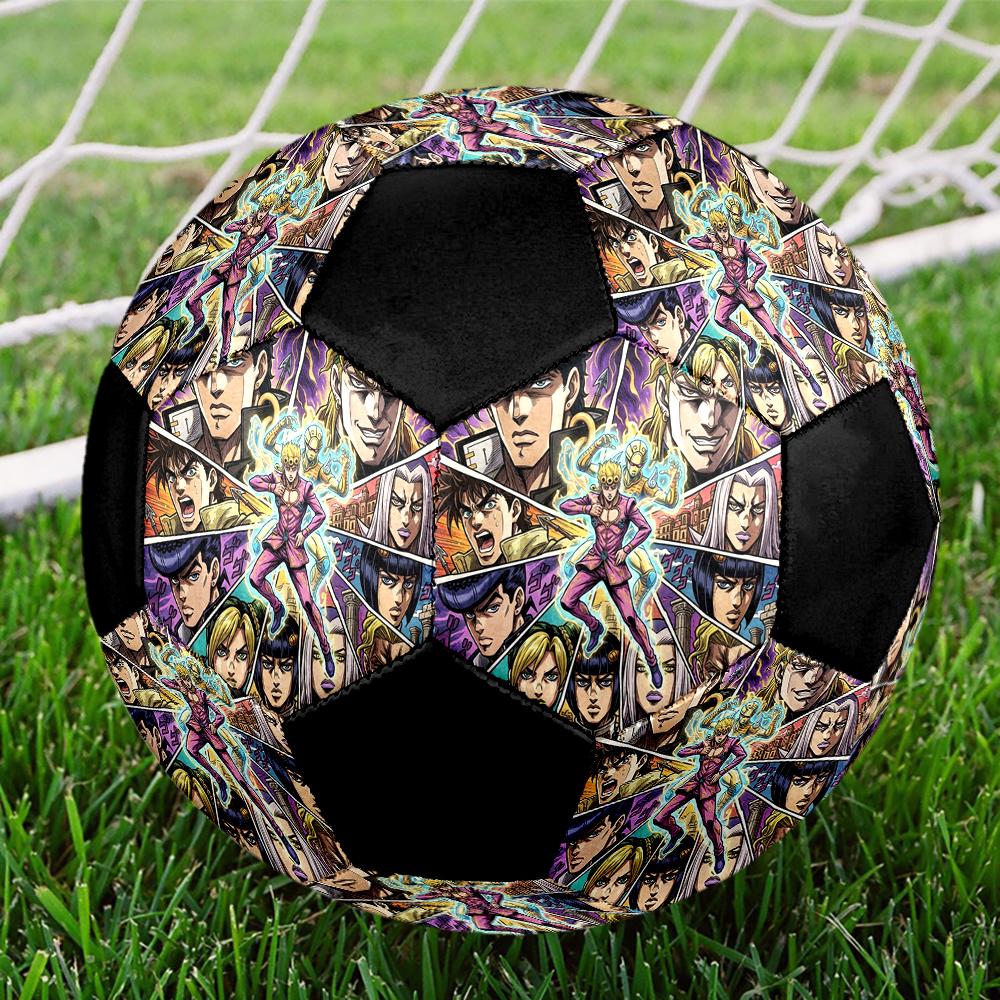 1pc JoJos Bizarre Adventure Football Soccer Ball Size 5 Indoor Soccer Ball Fashion Colorful  Backyard Game -Great For Sports Fans Gift HE7