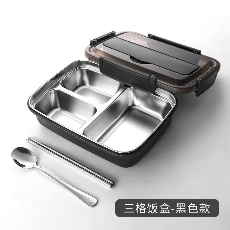 Thermal Insulation Bento Box 304 Stainless Steel Grid Lunch Box for Primary School Students for Office Workers
