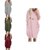Women Dress Pullover Stylish Loose Fit Short Sleeve Casual Dress With Pocket