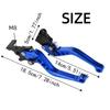 1Pair Aluminum Motorcycle Brake Handle 6-position Adjustable Brake Clutch Levers  Bike Parts