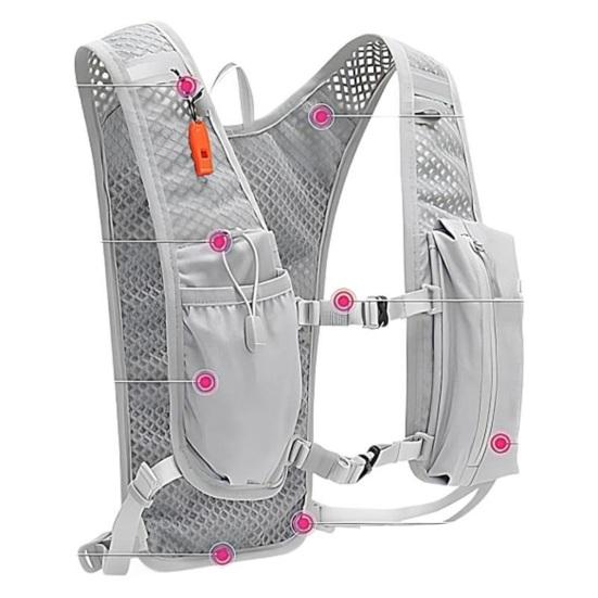 Hydration Backpack Breathable Hiking Vest with Water Bladder Men Women Outdoor Sports Daypack for Trail Running Cycling Mountaineering