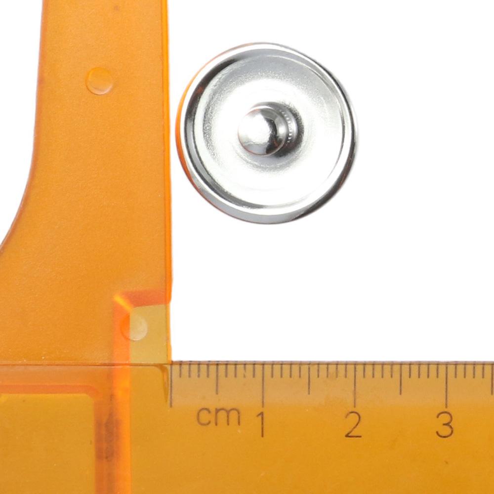silver Round Snap Button metal Snap Button Base Trays Blank Press Button  Handmade Crafts Lovers