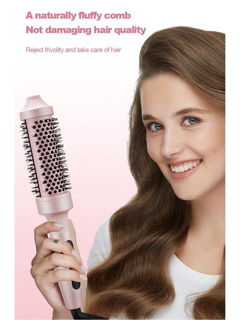 Cross-border Dual-use Curling Iron & Comb: Fluffy Comb for Curling & Straightening Hair