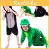Comodo Costume da Dinosauro per Bambini Tuta Coccodrillo in Vivace Verde per Divertimento di Halloween