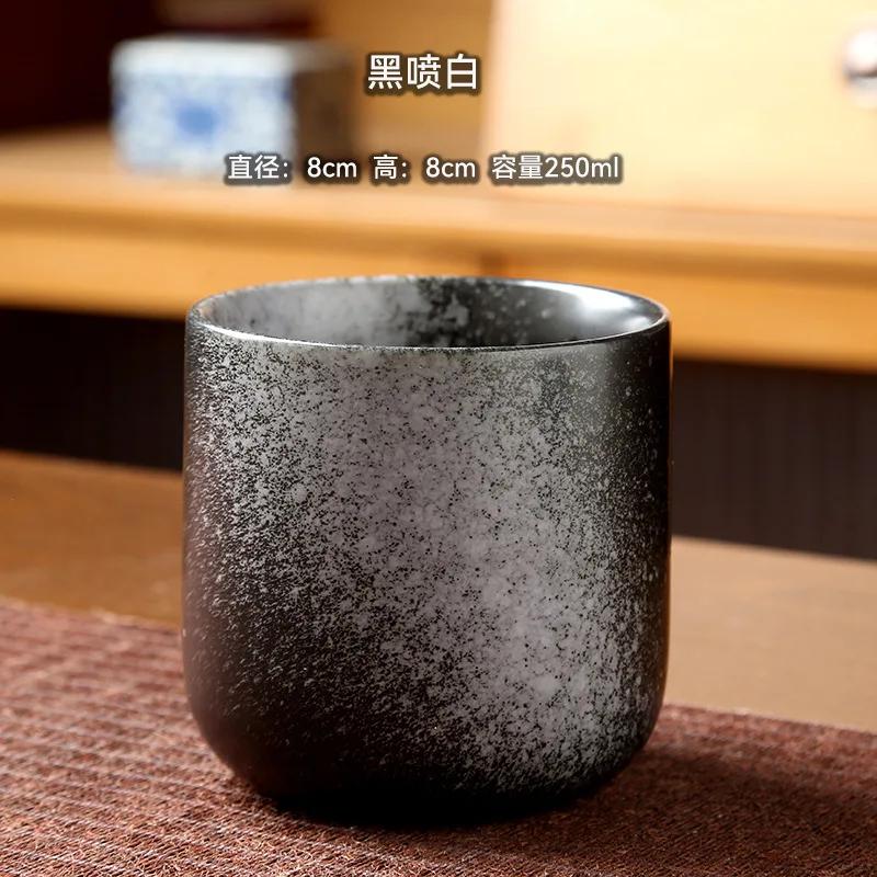 Cană de cafea retro de 250 ml, ceramică în stil japonez, ceașcă pentru mic dejun, creativitate, potrivire a culorilor, ceai cu latte, ceai de după-amiază, băuturi, vase de băutură