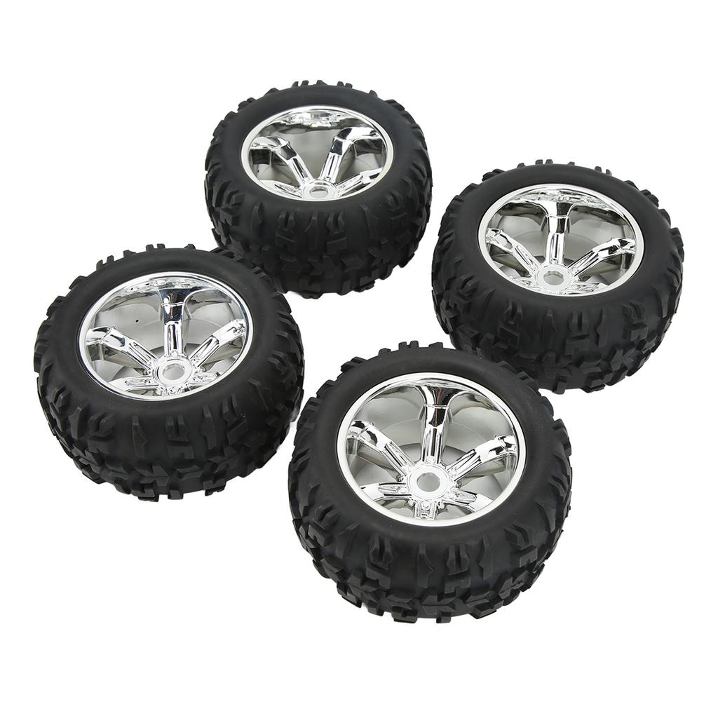 4PCS RC Rubber Tires Strong Cushioning Wear Resistant Replacement Rubber Tires for Traxxas Maxx