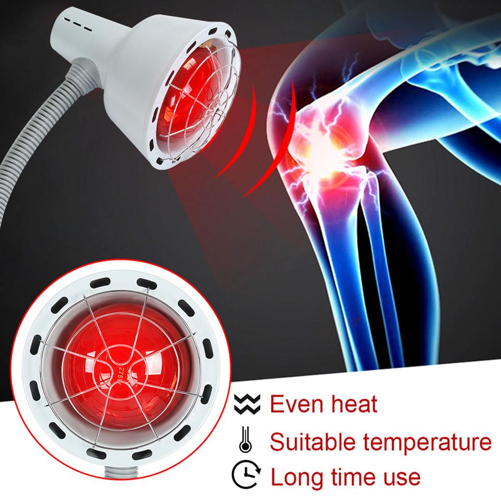275W Infrared Light Heating Therapy Lamp Muscle Pain Cold Relief Lamp Adjustable Temperature