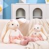Girls Heart Pink Skirt Long-eared Rabbit Doll Plush Toy Small White Rabbit Doll Children Accompany Soothing Doll
