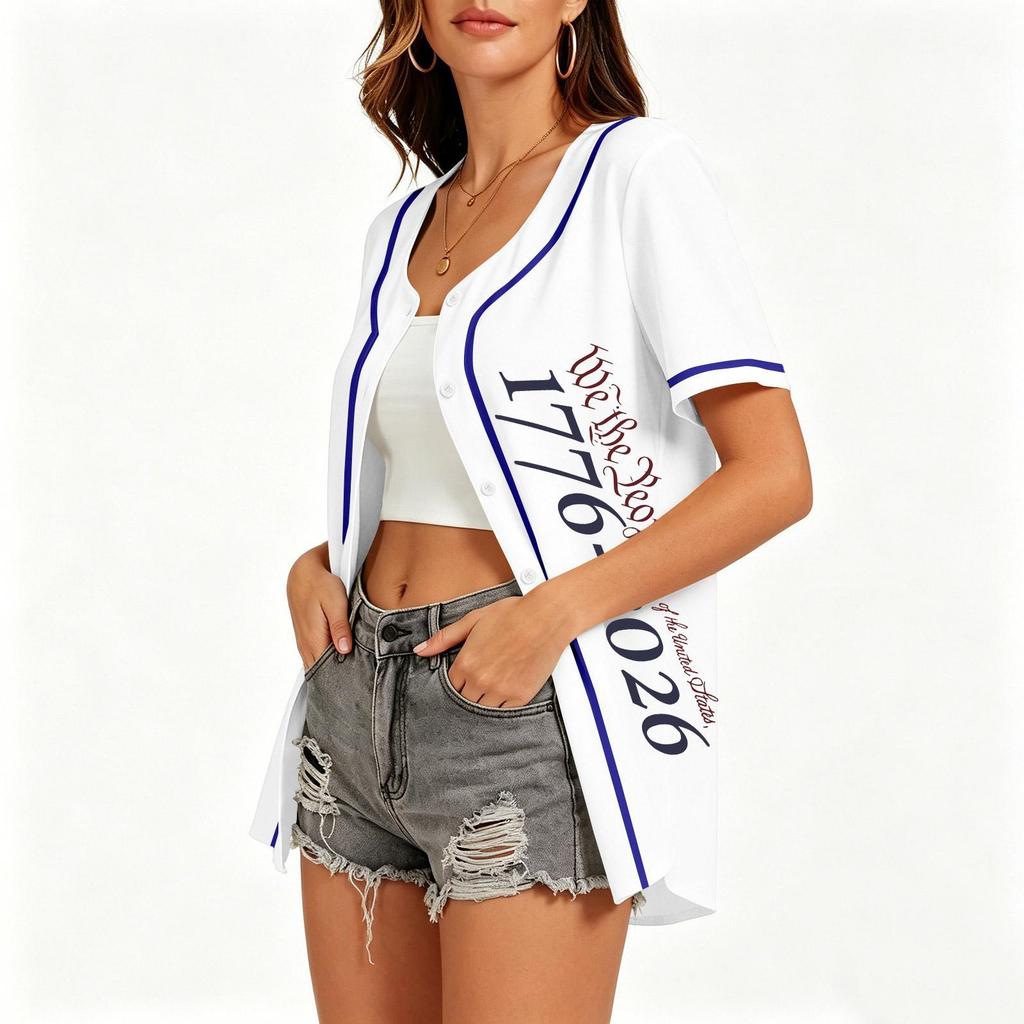 Unisex Baseball-Trikot mit Knopfleiste, bedrucktem Text und Grafikdesign, leichte Freizeit-Sportbekleidung für Erwachsene