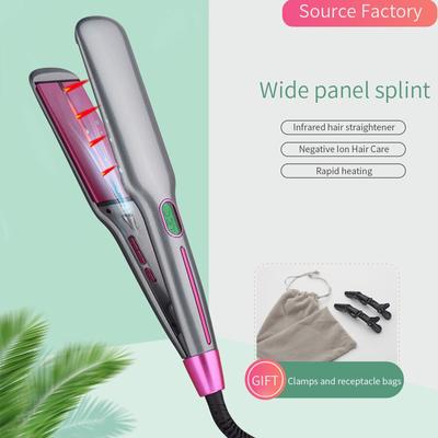 New Professional Hair Straightener Infrared Heated Ceramic LCD Display Multifunctional Curling Iron Flat Iron Salon Styling Tool