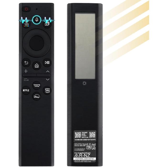 BN59-01385A TM2280E Solar Voice Remote Compatible with Samsung Frame Smart TV, 2021-2023 Crystal QLED 4K 8K Smart TVs Series, 4 Shortcut Buttons with