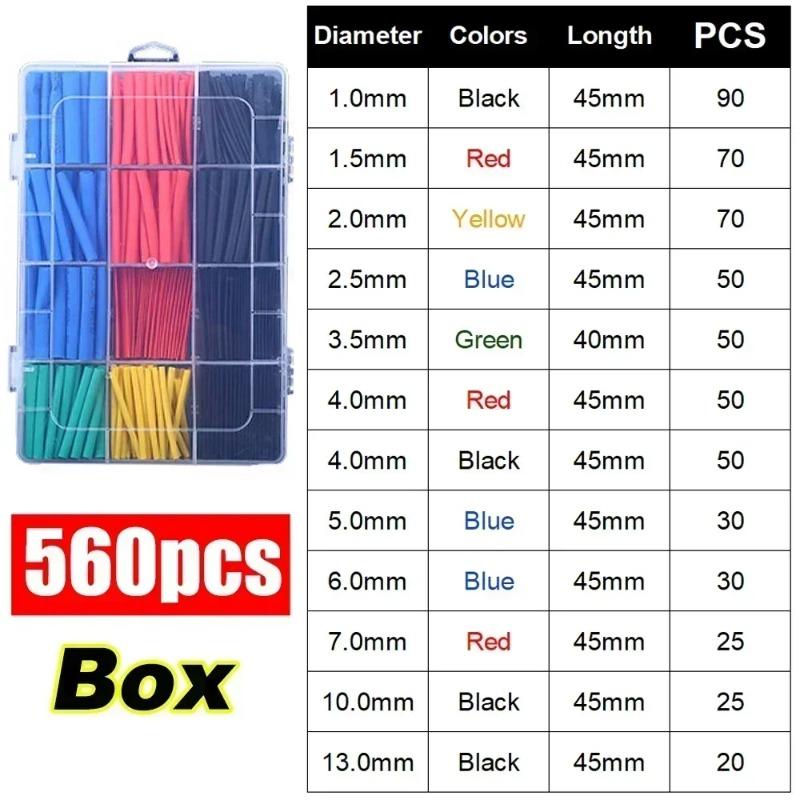 Et Polyolefin Shrinking Assorted Heat Shrink Tube Wire Cable Insulated Sleeving Tubing Set Shrinking Heat Shrinkable Tubing