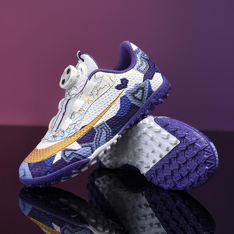 Children s Rotary Buckle Shattered Nail Training Football Shoes, Girls and Boys Elementary School Sports Competition Training Shoes Men 29