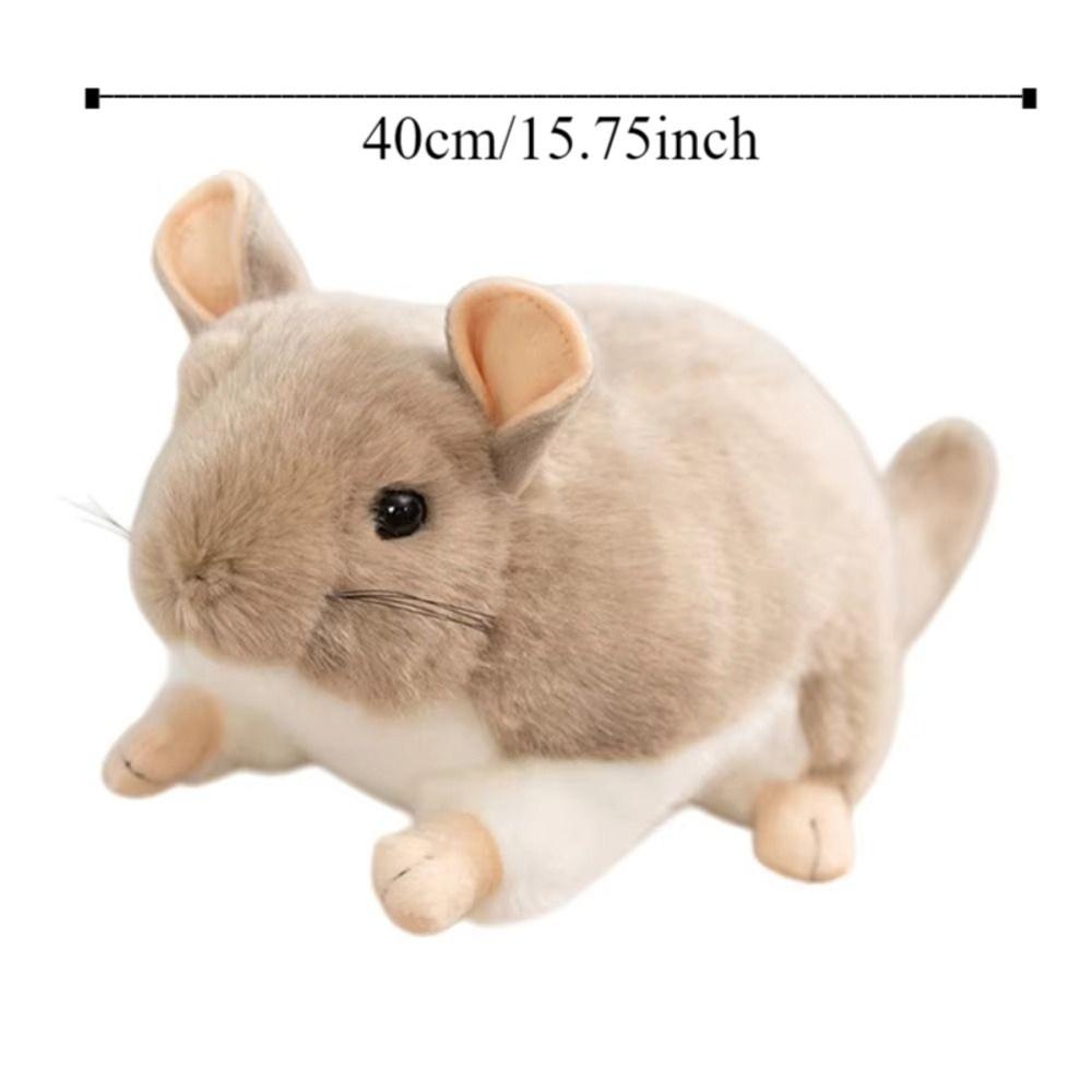 Lifelike Chinchilla Plush Toys Cozy Simulation Rat Doll Totoro Plush Doll  Children Companion